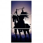 Tableau ombre d’Amérindien à cheval