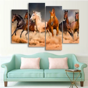 Tableau troupeau de chevaux Tableau Cheval Tableau Animaux format: Horizontal