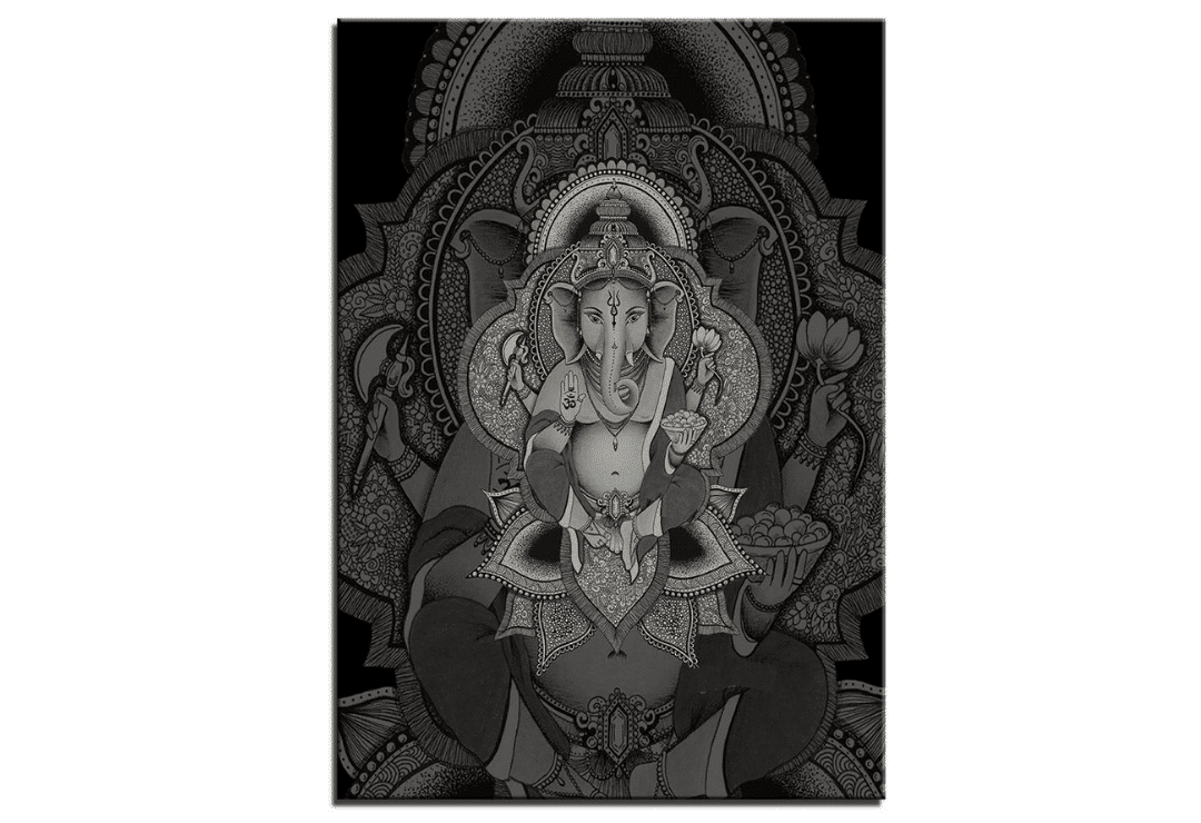 Tableau éléphant dieu hindou Ganesh Tableau Éléphant Tableau Animaux Technique: Peinture par pulvérisation