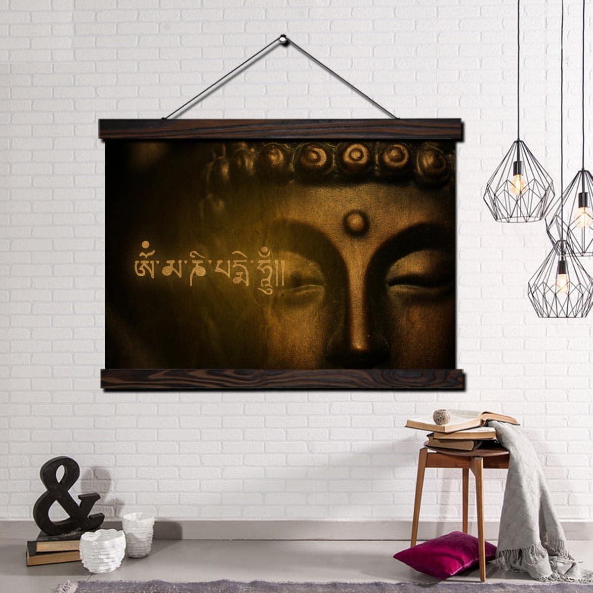 Tableau Bouddha et sanskrit Tableau Bouddha Tableau Zen