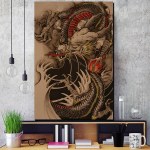 Tableau dragon Japonais Tableau Japonais Tableau Monde