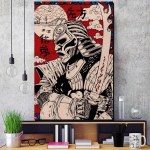 Tableau guerrier samouraï Tableau Japonais Tableau Monde