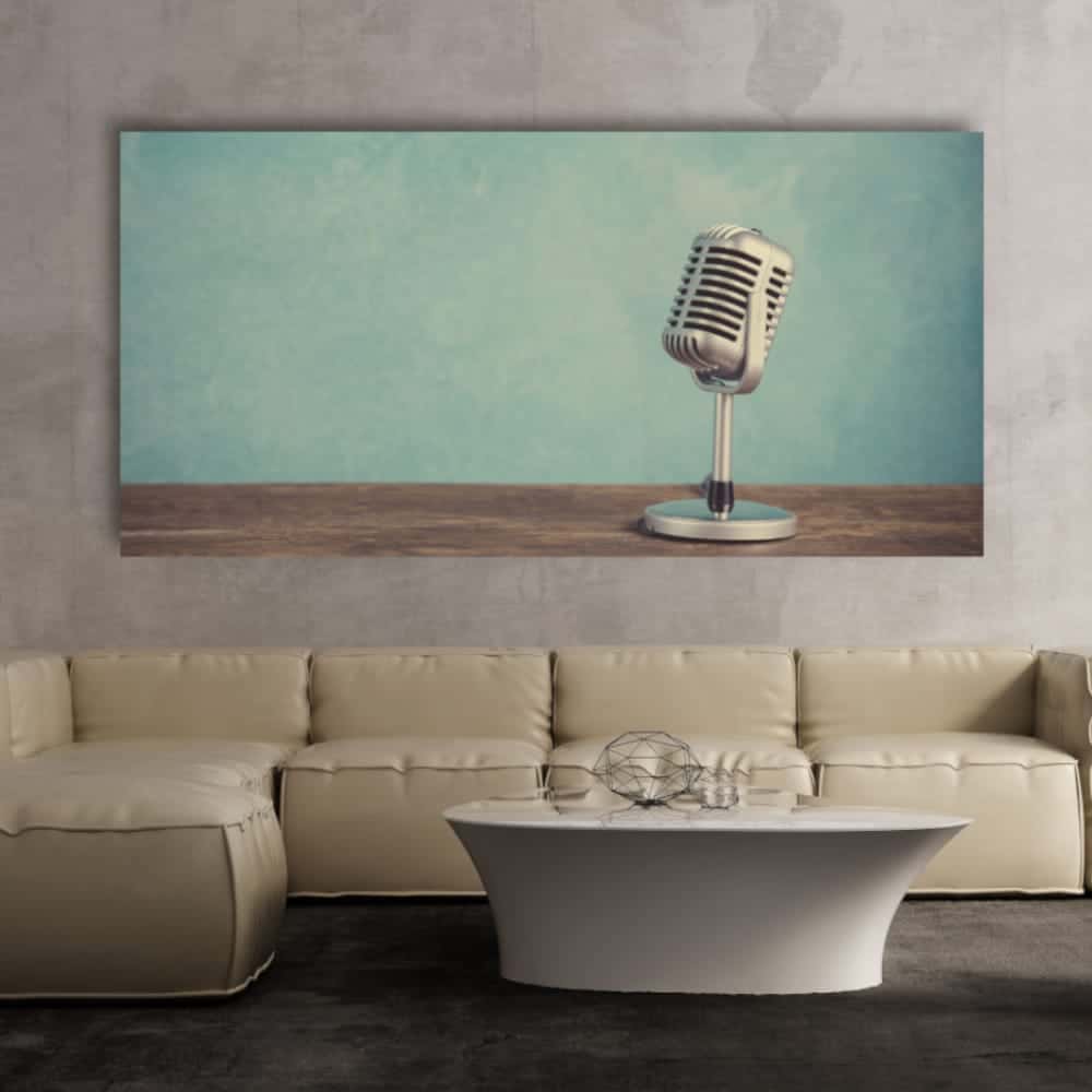 Tableau Le microphone Tableau Vintage Tableaux originaux