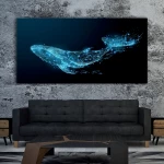 Tableau Baleine cybernétique Tableau Abstrait Tableau Animaux Tableau Baleine