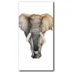 Tableau éléphant dessiné sur un fond blanc Tableau Animaux Tableau Éléphant