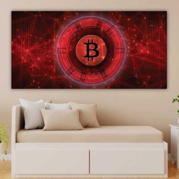 Cuadro Rojo Bitcoin