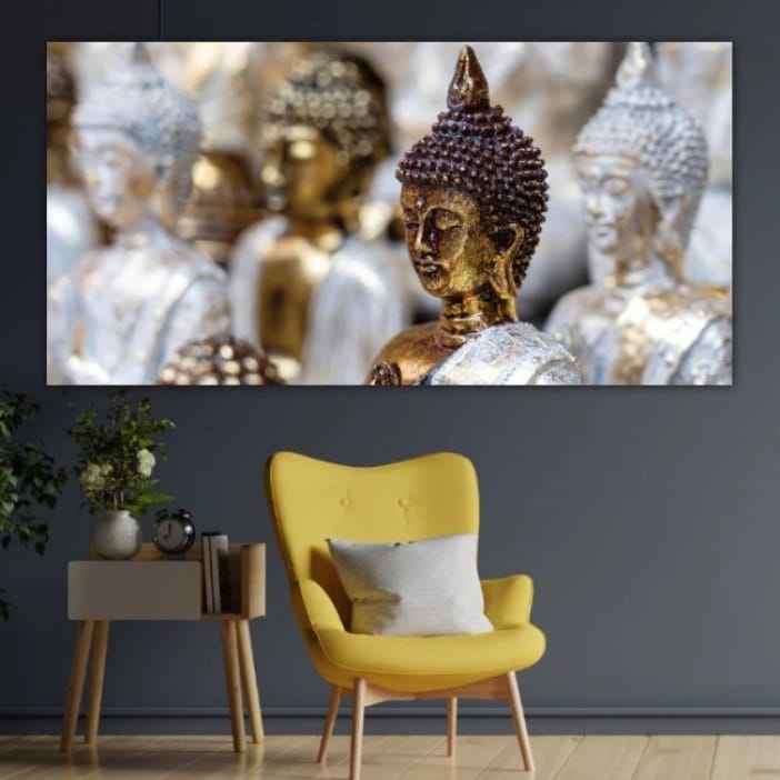 Cuadro Buda radiante - Pintura sobre lienzo