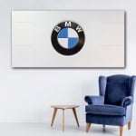 Tableau Logo BMW sur fond blanc