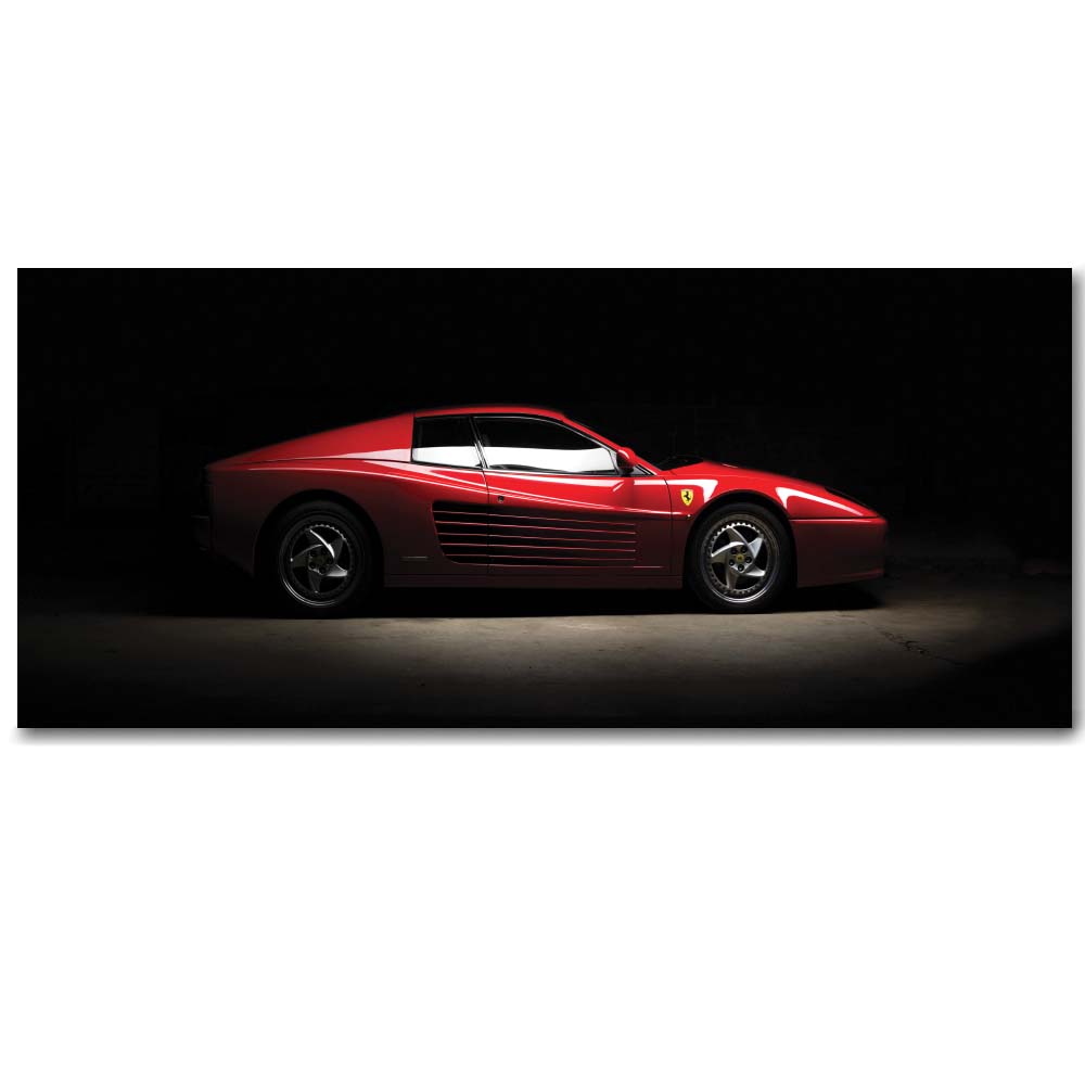Tableau Ferrari sur fond sombre