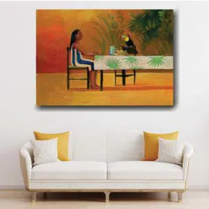 Tableau Gauguin, un Toucan à ma table Tableau Gauguin Tableau Artiste Peintre taille: XXS|XS|S|M|L|XL|XXL