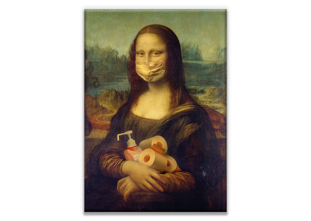 Tableau Mona Lisa masque Coronavirus WEB
