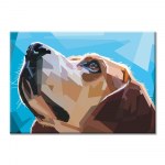 Tableau chien pop art les yeux au ciel Tableau Chien Tableau Animaux Tableau Pop Art format: Horizontal