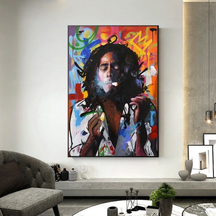 Cuadro Bob Marley rey del reggae