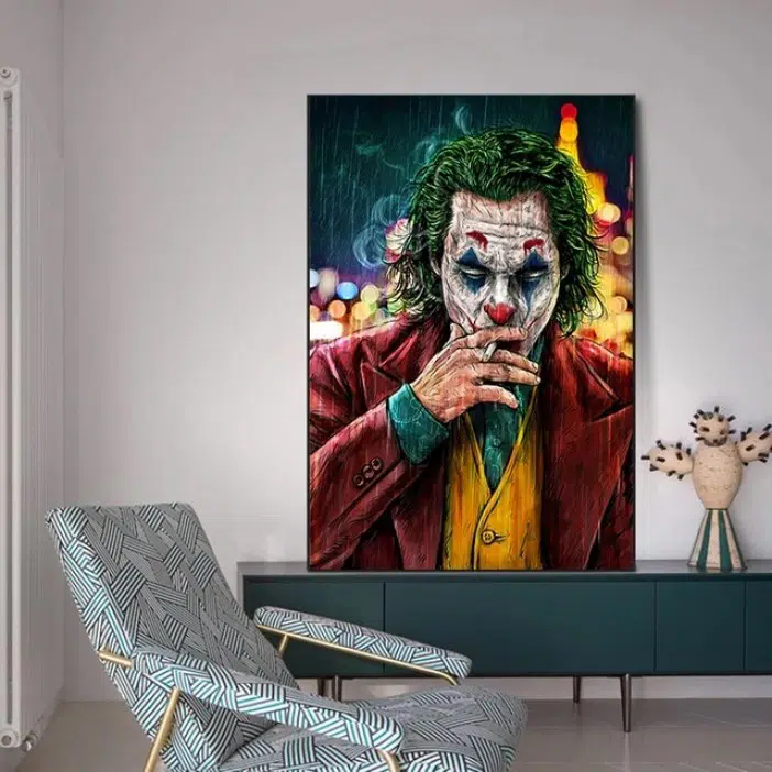 Cuadro Joker con cigarrillo