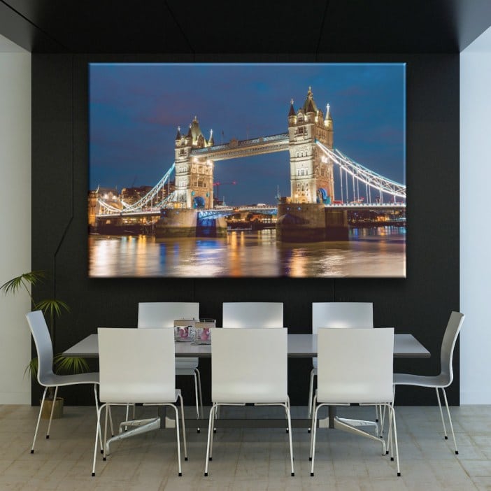 Cuadro moderno para sala de estar London Tower bridge - Pintura sobre lienzo