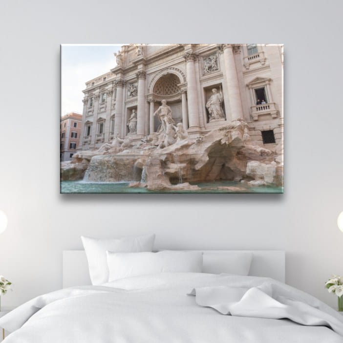 Cuadro moderno para sala de estar Fuente de Roma - Pintura sobre lienzo