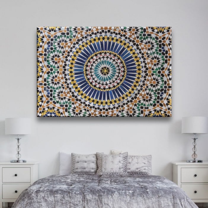 Cuadro mosaico de diseño marroquí