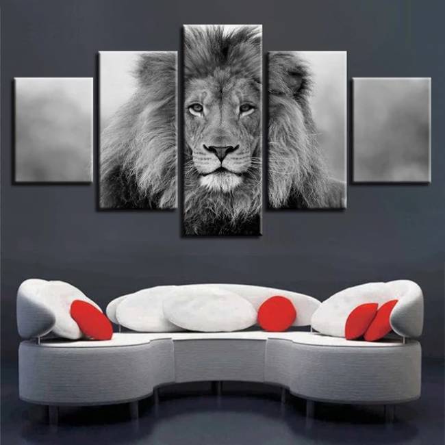 Cuadro Retrato de león africano
