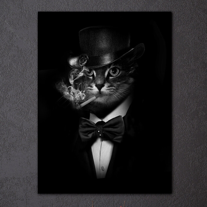 Tableau chat gentleman