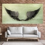 Tableau Ailes gothiques Tableau Vintage Tableaux originaux taille: XXS