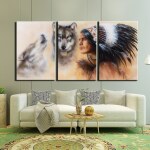 Tableau Amérindien esprit loup