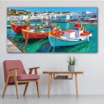 Tableau Bateaux en Grèce Tableau Bateau Tableaux originaux