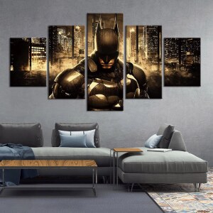Tableau Batman dans la nuit de Gotham Tableau DC Comics Tableau Geek