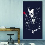 Tableau Chat en costume Tableau Animaux Tableau Chat