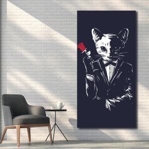 Tableau Chat en costume Tableau Animaux Tableau Chat