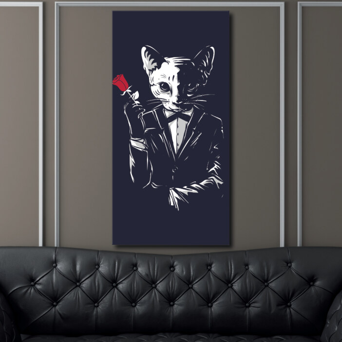 Tableau Chat en costume Tableau Animaux Tableau Chat