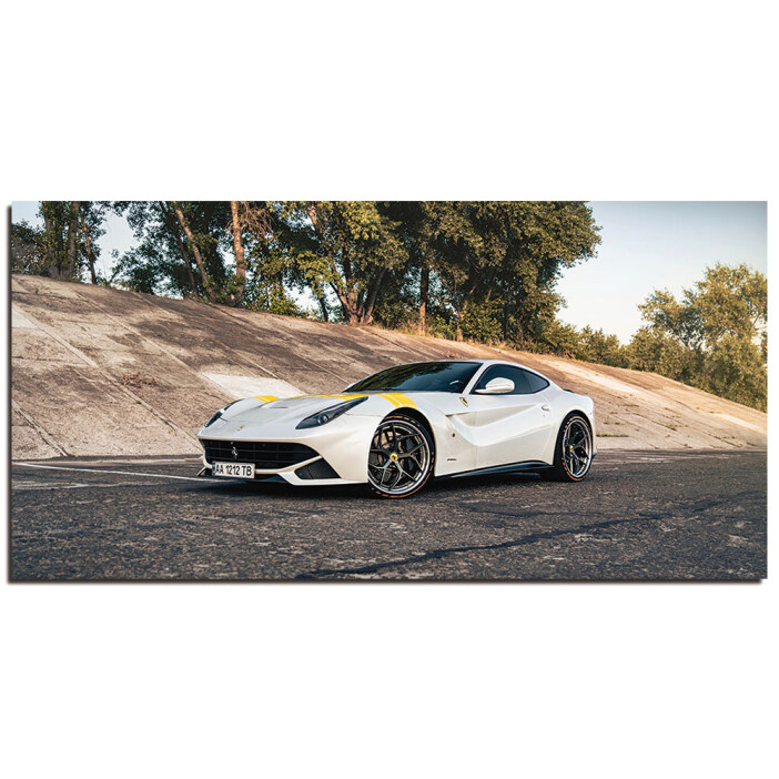 Tableau Ferrari F12 Berlinetta blanche format: Horizontal