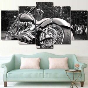 Tableau Harley Davidson noir et blanc