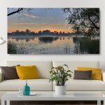 Tableau Lever du soleil dans la mangrove