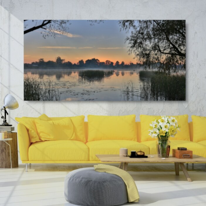 Tableau Lever du soleil dans la mangrove