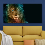 Tableau Lion de feu Tableau Lion Tableau Animaux