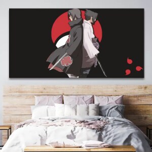 Tableau Manga Susuke et Itachi Tableau Geek Tableau Manga Tableau Naruto taille: XXS