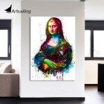 Tableau Mona Lisa abstrait