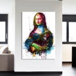 Tableau Mona Lisa abstrait