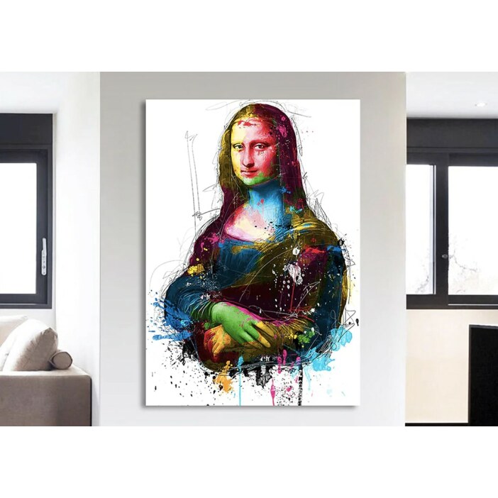 Tableau Mona Lisa abstrait