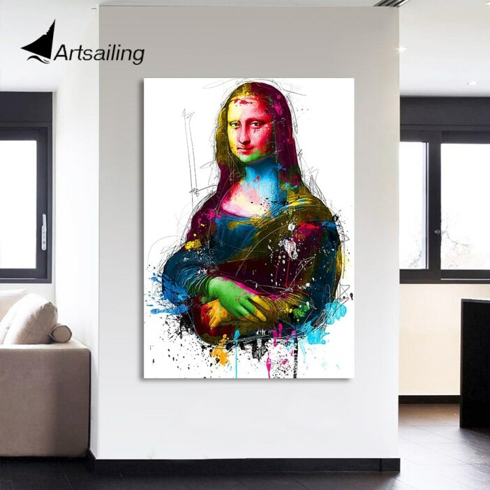 Tableau Mona Lisa abstrait