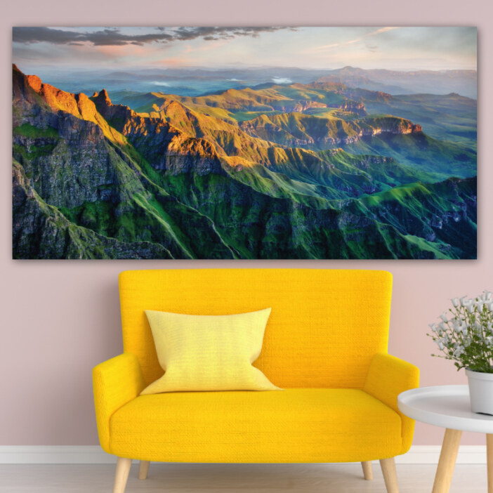 Tableau Montagne au coucher du soleil Tableau Montagne Tableau Nature