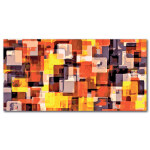 Tableau Motif abstrait orange Tableau Abstrait