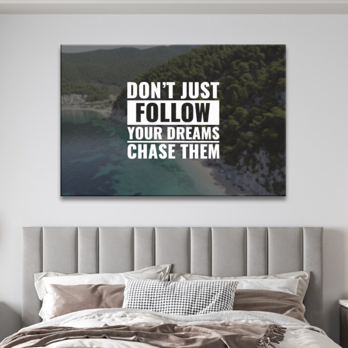 Tableau Motivation suivez vos rêves Tableau Motivation Tableaux originaux taille: XXS