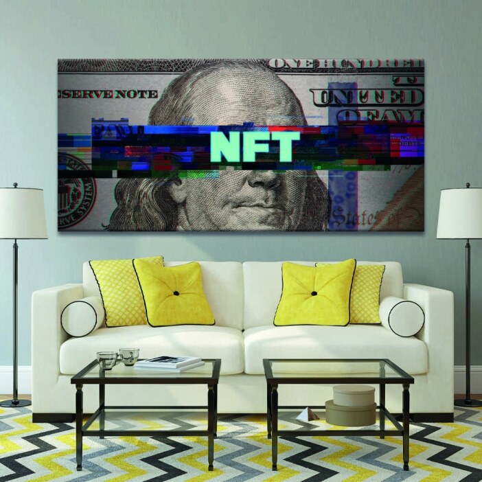 Tableau NFT Tableau Cryptomonnaie Tableaux originaux taille: XXS