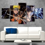 Tableau Naruto Uzumaki et Sasuke Uchiha