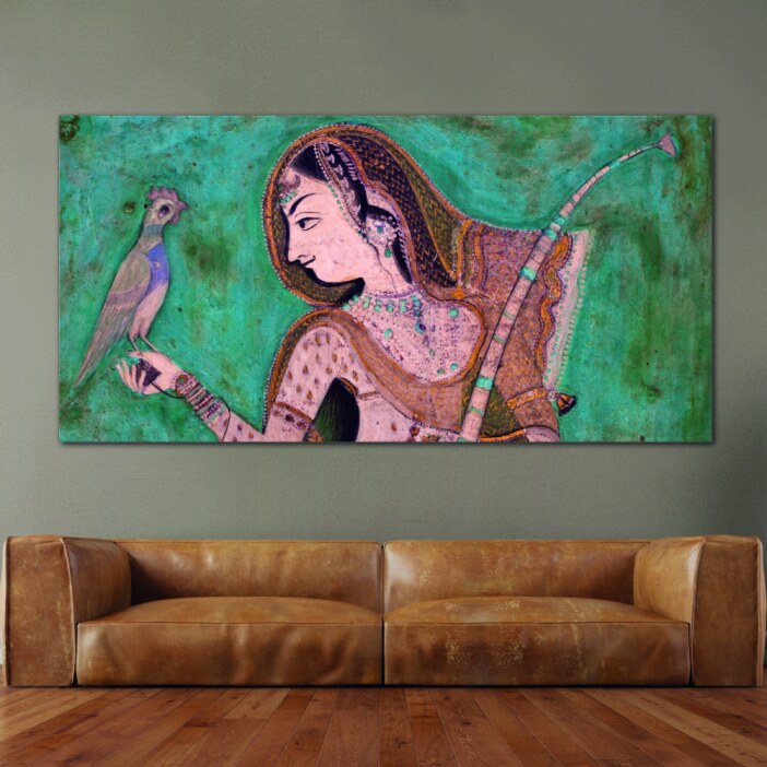 Tableau Peinture du palais Inde Tableau Vintage