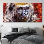 Tableau Singe Abstrait