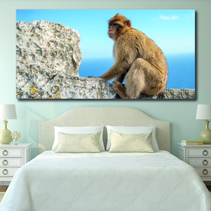 Tableau Singe devant l&rsquo;océan Tableau Animaux Tableau Singe