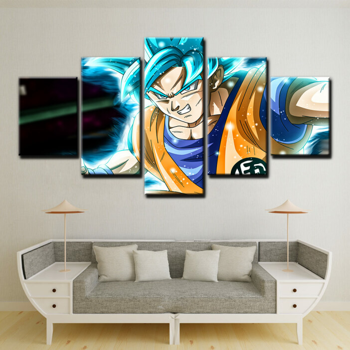 Tableau Son Goku Super Saiyan Blue Tableau Dragon Ball Z Tableau Geek