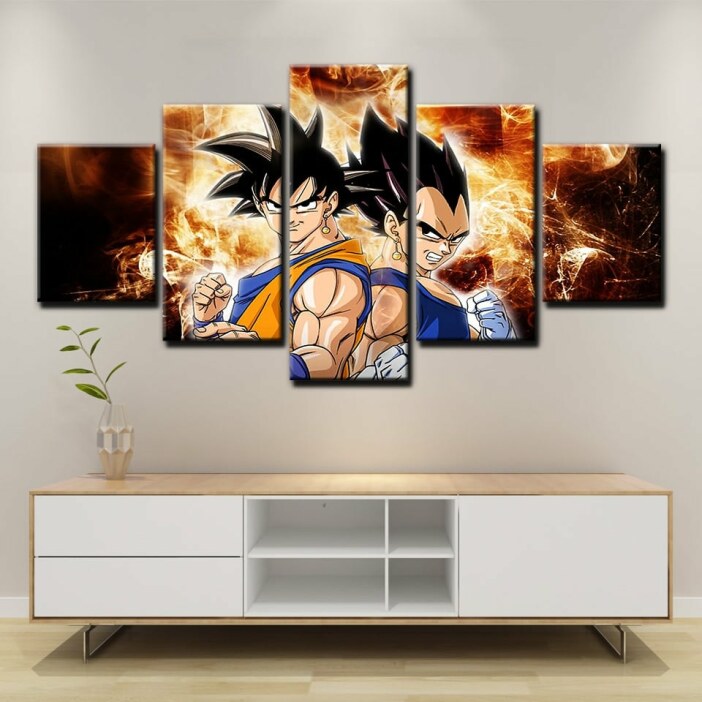 Tableau Son Goku et Vegeta